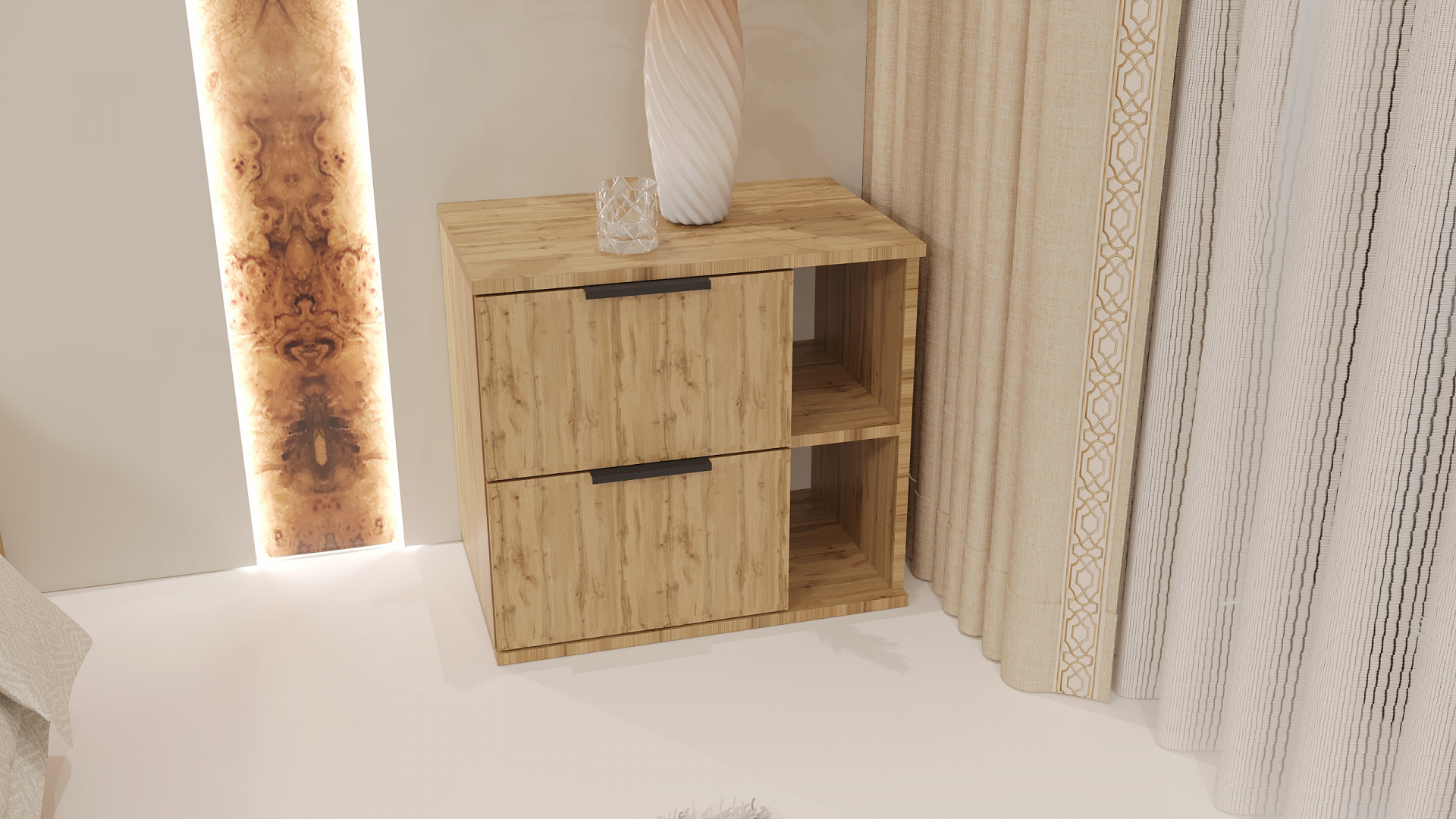 Тумба прикроватная левая/правая ViA- Сити СТ-3