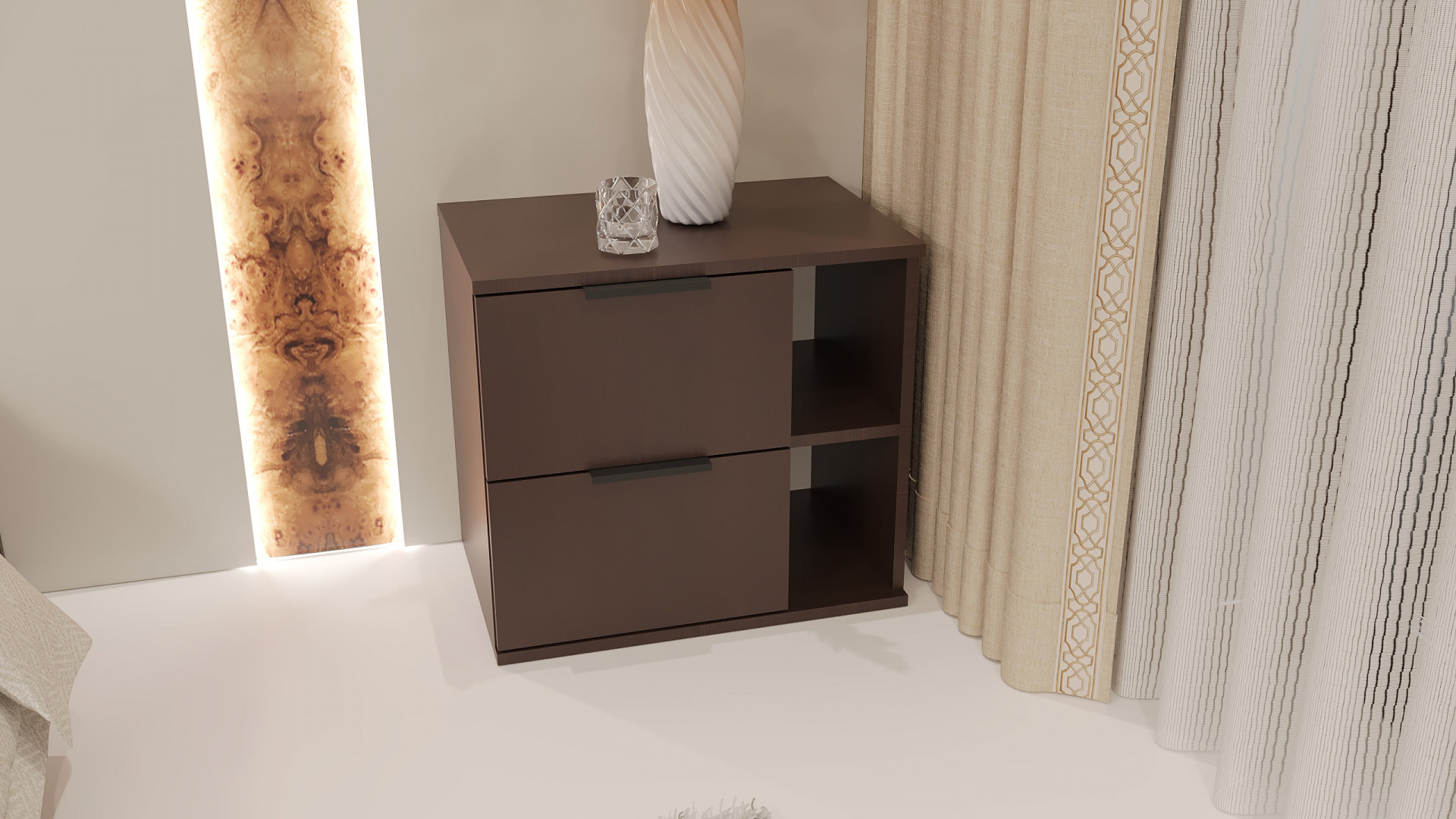 Тумба прикроватная левая/правая ViA- Сити СТ-3