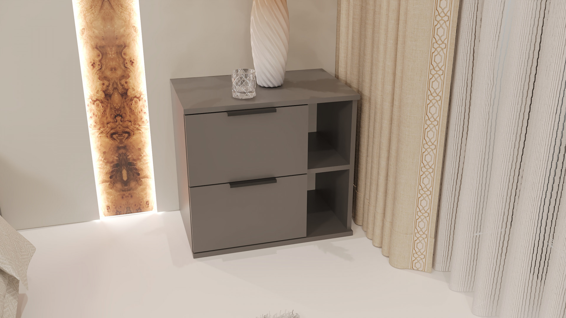 Тумба прикроватная левая/правая ViA- Сити СТ-3