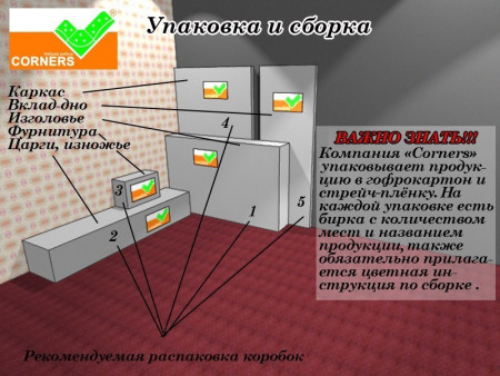 Кровать с подъемным механизмом COR- Рига 