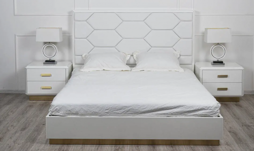 Спальный комплект TOP- Инфинити белая кровать 180 + 2 тумбы