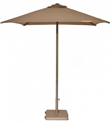 Зонт от солнца квадратный с базой DEI- Ezpeleta Eolo Pureti 2.5x2.5 (серо-коричневый)