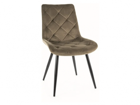 Стул SIGNAL​ RALPH VELVET черный/ оливковый