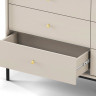 Комод Perfect Home Моно/Mono с 6 ящиками, черные ножки MKS154 Беж песочный