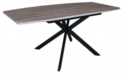 Стол обеденный раздвижной TPRO- Solere black+beige E3629