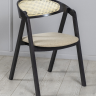 Стул деревянный TOP- Гуру Cane черный, ткань беж Cashmere 2 526*558*782