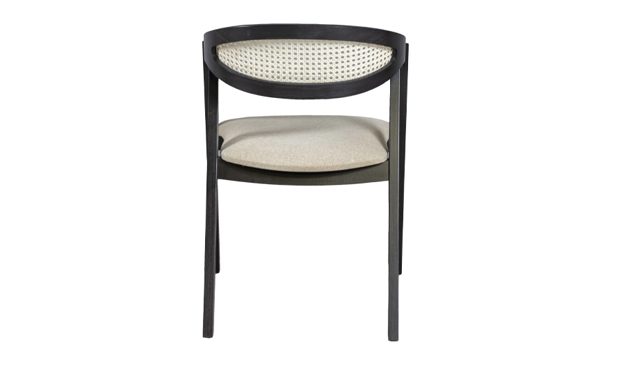 Стул деревянный TOP- Гуру Cane черный, ткань беж Cashmere