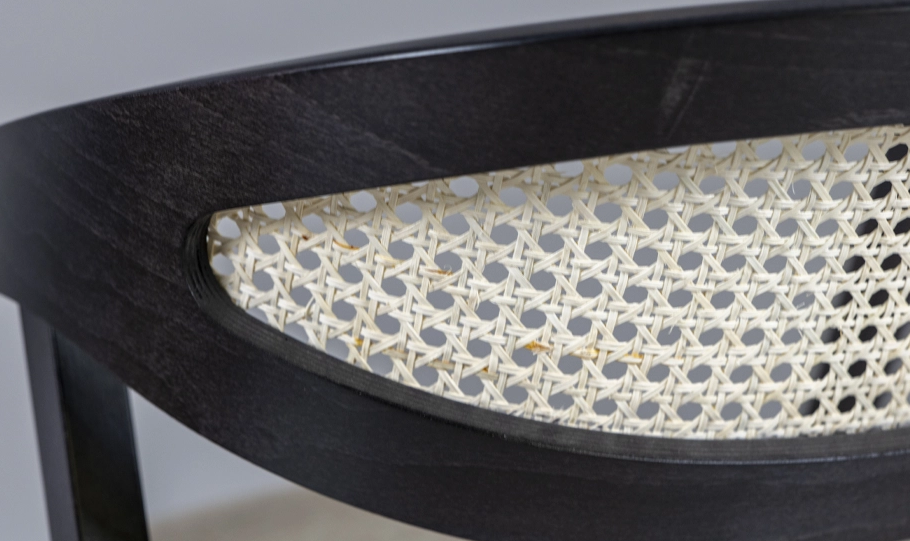 Стул деревянный TOP- Гуру Cane черный, ткань беж Cashmere