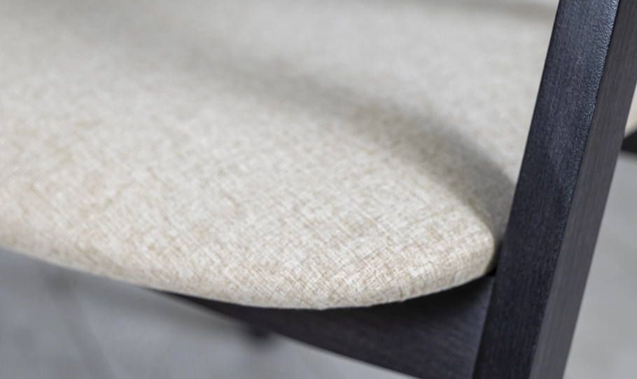 Стул деревянный TOP- Гуру Cane черный, ткань беж Cashmere