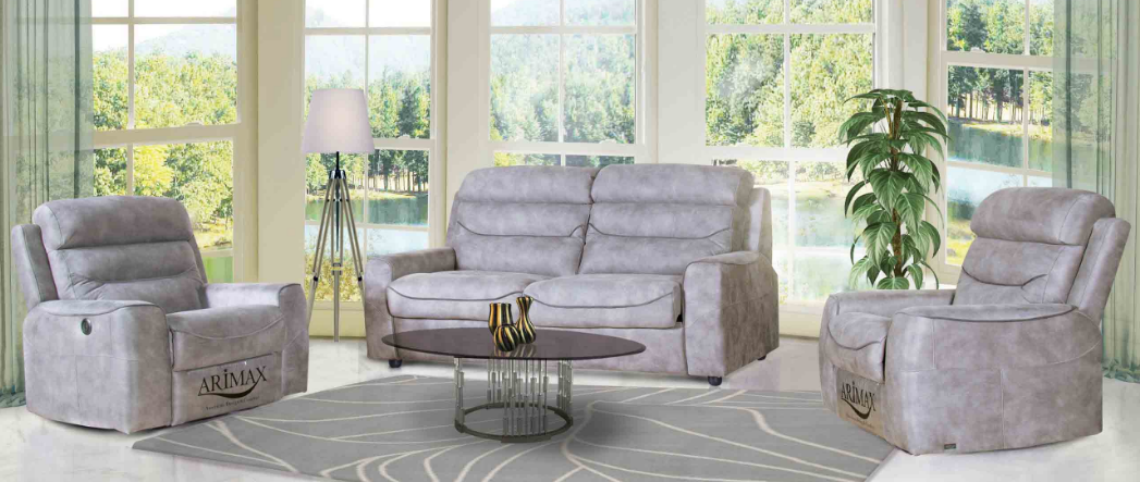 Комплект мягкой мебели BLN- Рокки (серый,ткань)