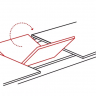 Стол SIGNAL Gaston 100(135)*100 белый эффект мрамора/ черный мат