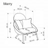 Кресло мягкое HALMAR MERRY (кремвый)