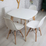 Кухонный комплект Ont- Джузеппе белый квадратный стол + 4 стула Classic (Осако)