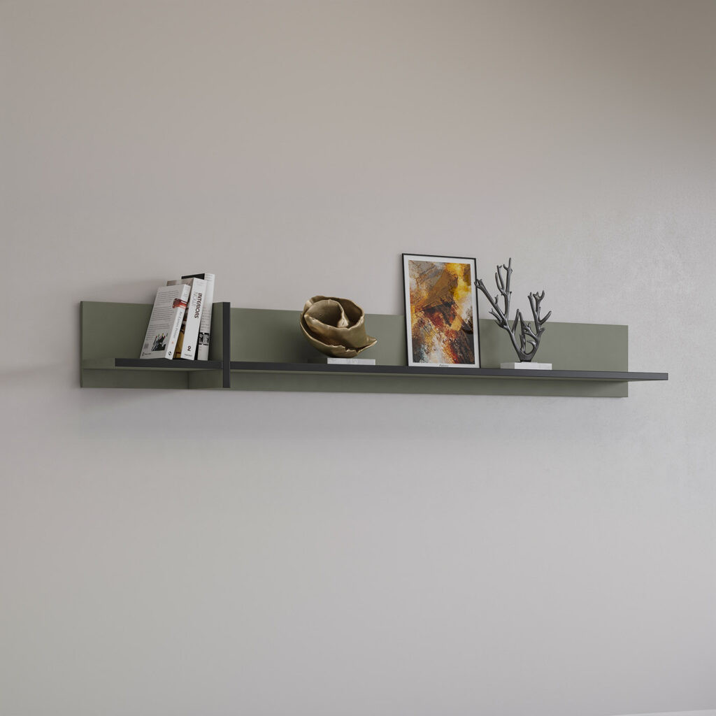 Полка навесная Helvetia CROSS 24GWMY02 (дымчатый зеленый)