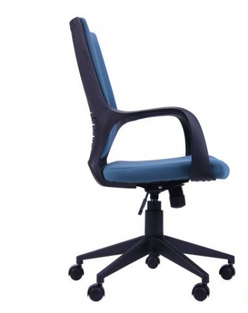 Кресло офисное AMF- URBAN LB черный/ тк синий