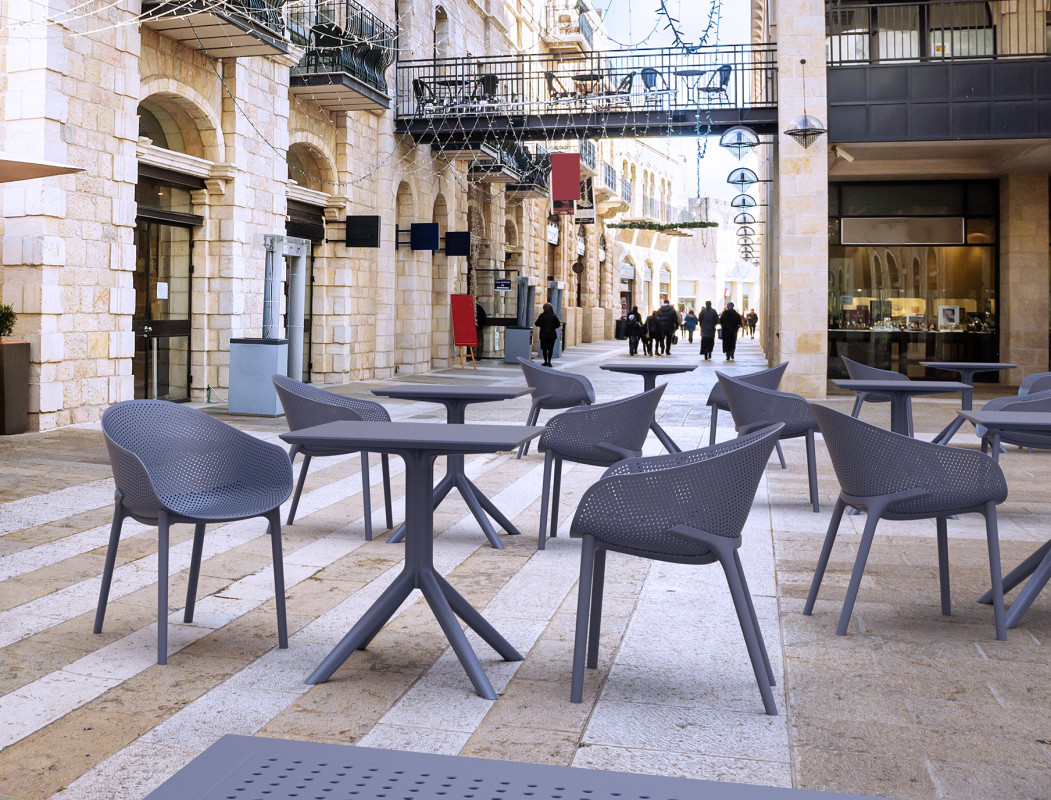 Стол уличный Siesta Sky Table 70 (серый)