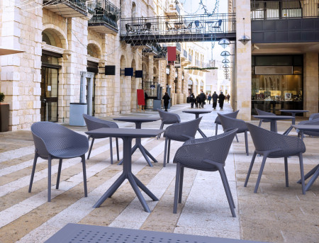 Стол уличный Siesta Sky Table 70 (серый)