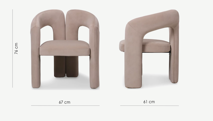 Кресло CRV- Mason Greek marble velvet,бежевый