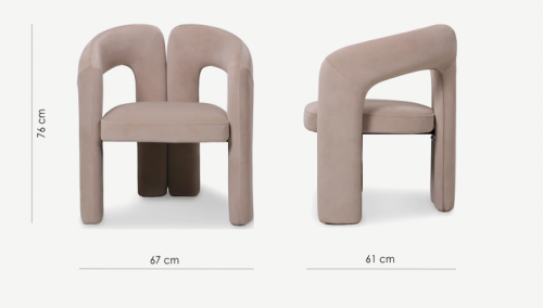 Кресло CRV- Mason Greek marble velvet,бежевый