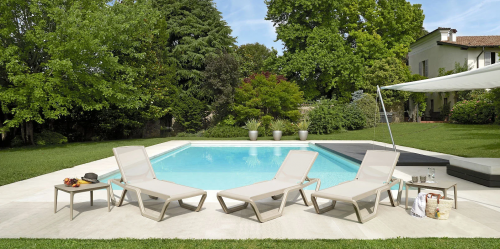 Шезлонг пластиковый VLL- SCAB VELA (тортора, тортора/белый)