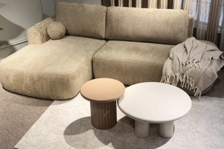 Стол кофейный CRV- Rafael,Beige top beige base 80 см(бежевый)