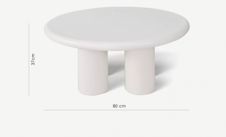 Стол кофейный CRV- Rafael,Beige top beige base 80 см(бежевый)