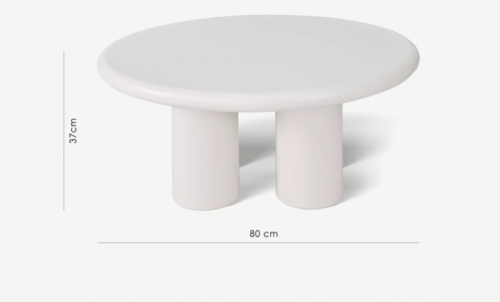 Стол кофейный CRV- Rafael,Beige top beige base 80 см(бежевый)