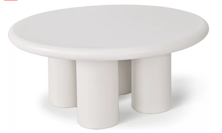 Стол кофейный CRV- Rafael,Beige top beige base 80 см(бежевый)