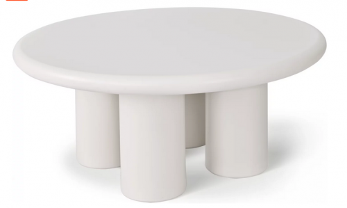 Стол кофейный CRV- Rafael,Beige top beige base 80 см(бежевый)