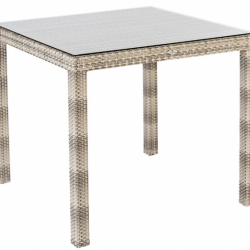 Стол из техноротанга Alexander Rose TEA- OCEAN PEARL FIJI TABLE 0.8M X 0.8M (W/GLASS TOP)