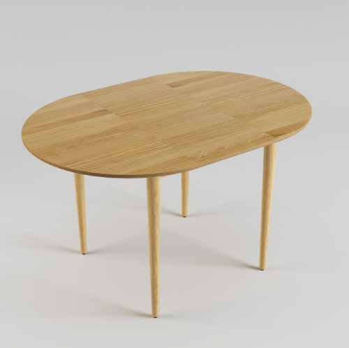 Стол обеденный LVK- Eclipse 100(+40) массив ясеня 