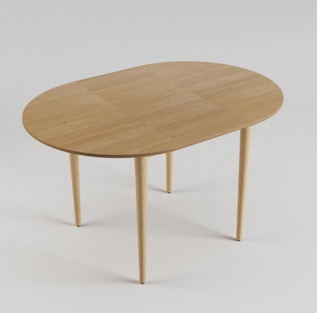 Стол обеденный LVK- Eclipse 100(+40) массив ясеня 