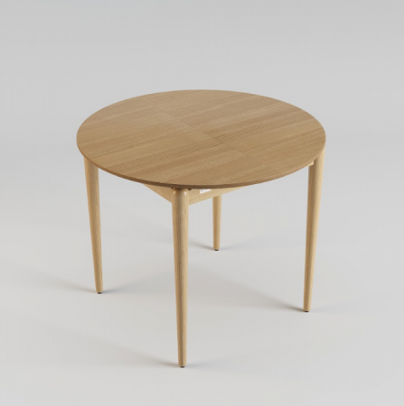 Стол обеденный LVK- Eclipse 100(+40) массив ясеня 