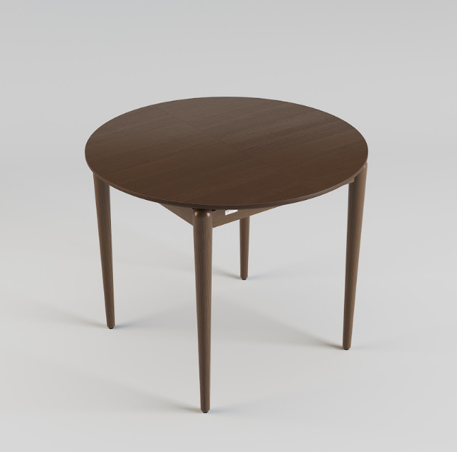 Стол обеденный LVK- Eclipse 100(+40) массив ясеня 