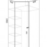 Шкаф угловой с зеркалом 195х80х80 cм KOD- ШК-У 2,4 зеркало