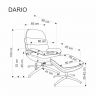 Кресло мягкое с подставкой для ног HALMAR DARIO (бежевый) 