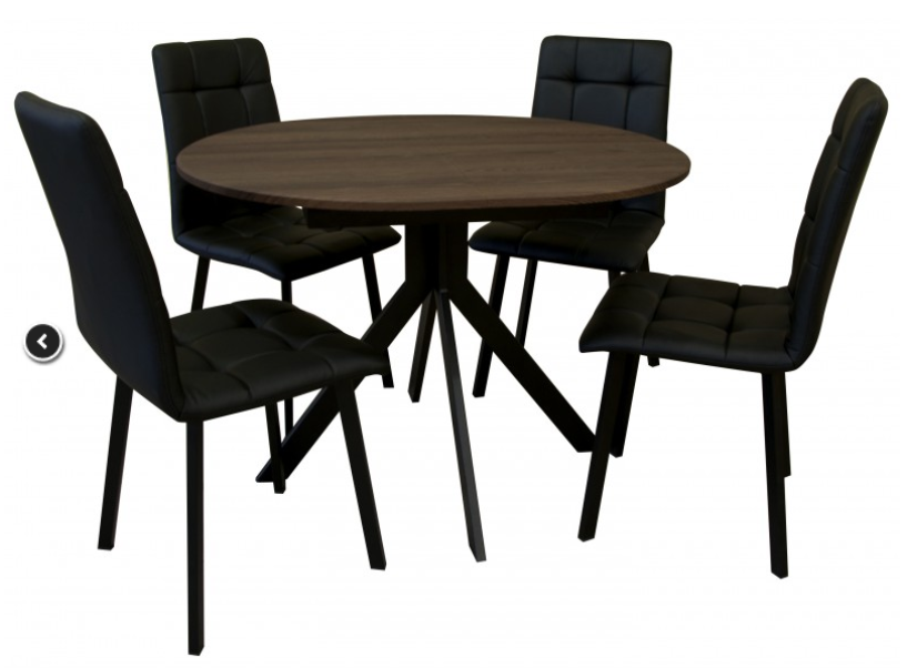Стол обеденный раздвижной TPRO- Camellia Черный+коричневый E3513