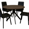 Стол обеденный раздвижной TPRO- Camellia Черный+коричневый E3513