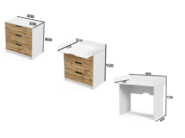 Комод + пеленатор-столик VRN- «Teenager»