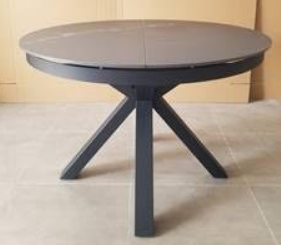 Стол керамический CON- PLANETA (Планета) MACEDONIAN BLACK 1100(+350)x1100x760