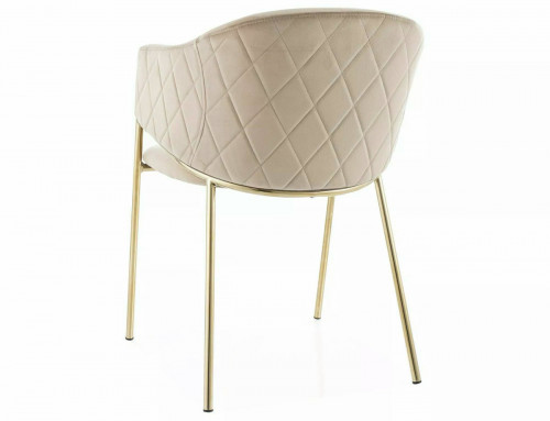 Комплект SIGNAL: стол Azalia керамика + 3 стула Bono Velvet  в цвете беж 