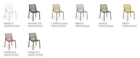 Комплект Nardi DEI- стол Step + 2 стула Doga Bistrot, Bianco