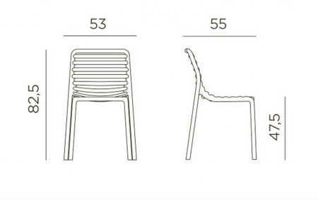 Комплект Nardi DEI- стол Step + 2 стула Doga Bistrot, Bianco