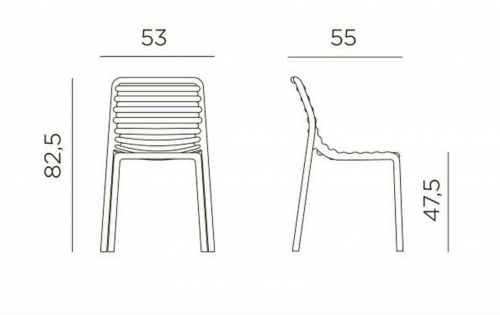 Комплект Nardi DEI- стол Step + 2 стула Doga Bistrot, Bianco