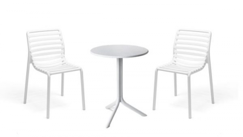 Комплект Nardi DEI- стол Step + 2 стула Doga Bistrot, Bianco