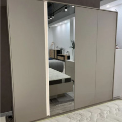 Шкаф для одежды Perfect Home Даст / Dast 4-дверный с зеркалом 4D/220 Беж