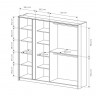 Шкаф для одежды Perfect Home Даст / Dast 4-дверный с зеркалом 4D/220 Беж
