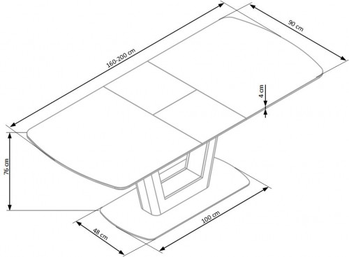 Комплект обеденный 1+4 PL- HALMAR BILOTTI антрацит+ К-307