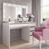Стол туалетный письменный Perfect Home Ада/Ada 5S/120 с 5 ящиками Белый мат