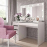 Стол туалетный письменный Perfect Home Ада/Ada 5S/120 с 5 ящиками Белый мат